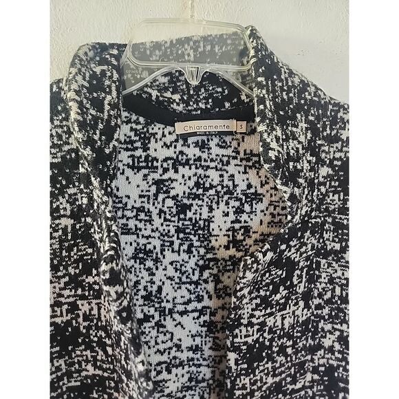 Chiaramente Cardigan Sweater Cape Wool Blend Italy Women's Size Small Black - Picture 2 of 6